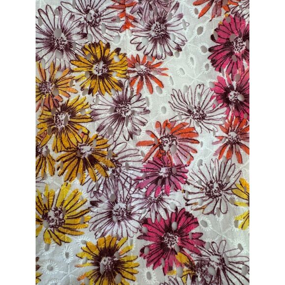 Wayf Somerset Puff Sleeve Daisy Floral Print Eyelet Mini Dress XS NWT - Picture 11 of 12